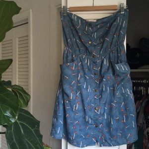 Strapless Feather Dress